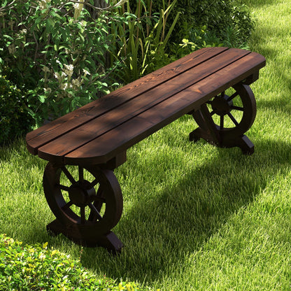 Additional support bars strengthen the wooden bench and improve reliability during everyday use