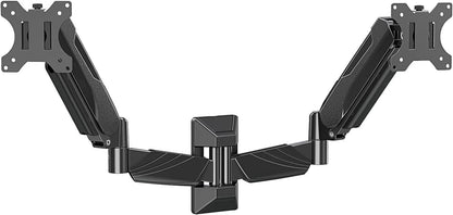 Dual Monitor Wall Mount for 17-32 Inch Screens, Gas Spring Computer Wall Mount