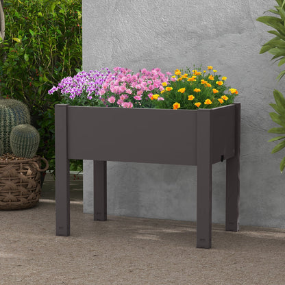 Costway Self-Watering Planter Box with Water Level Indicator-Coffee