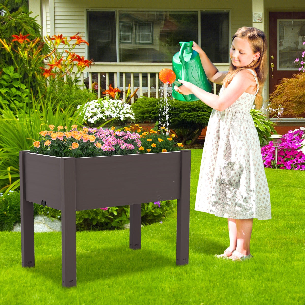 Durable PP garden bed resists weathering, fading, and chipping for dependable outdoor use