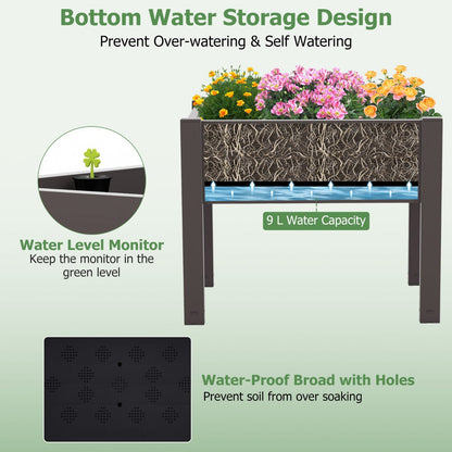 Removable dividers customize the planting area for different vegetables, herbs, flowers, and plants