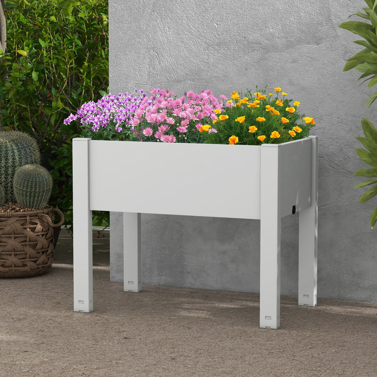 Drainage hole and soil separator help prevent root damage caused by excess standing water