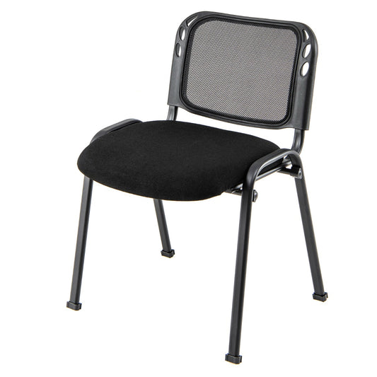 Costway Set of 5 Meeting Room Chairs Stackable Waiting Room Chair-Black