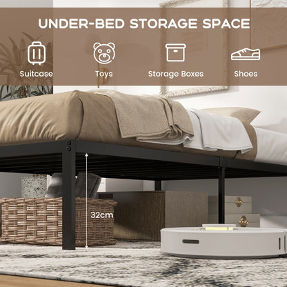 Raised side rails help keep the mattress securely positioned during restless nights