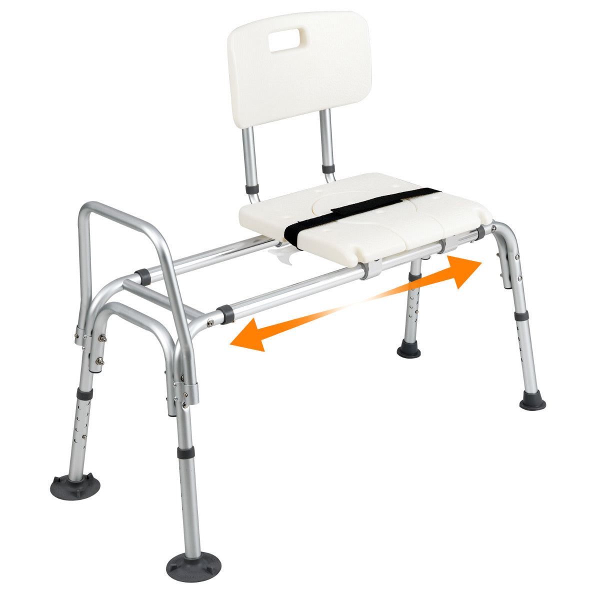 Sliding Tub Transfer Bench with Extra-Wide Seat and Backrest
