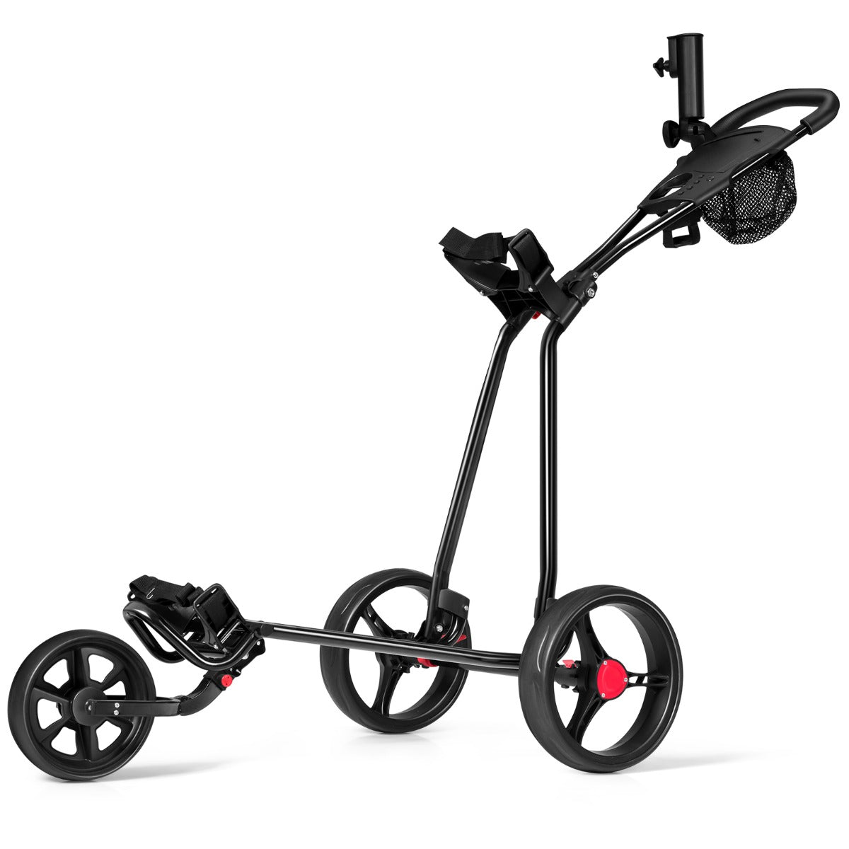 Costway 3 Wheels Folding Golf Push Cart for Outdoor Use