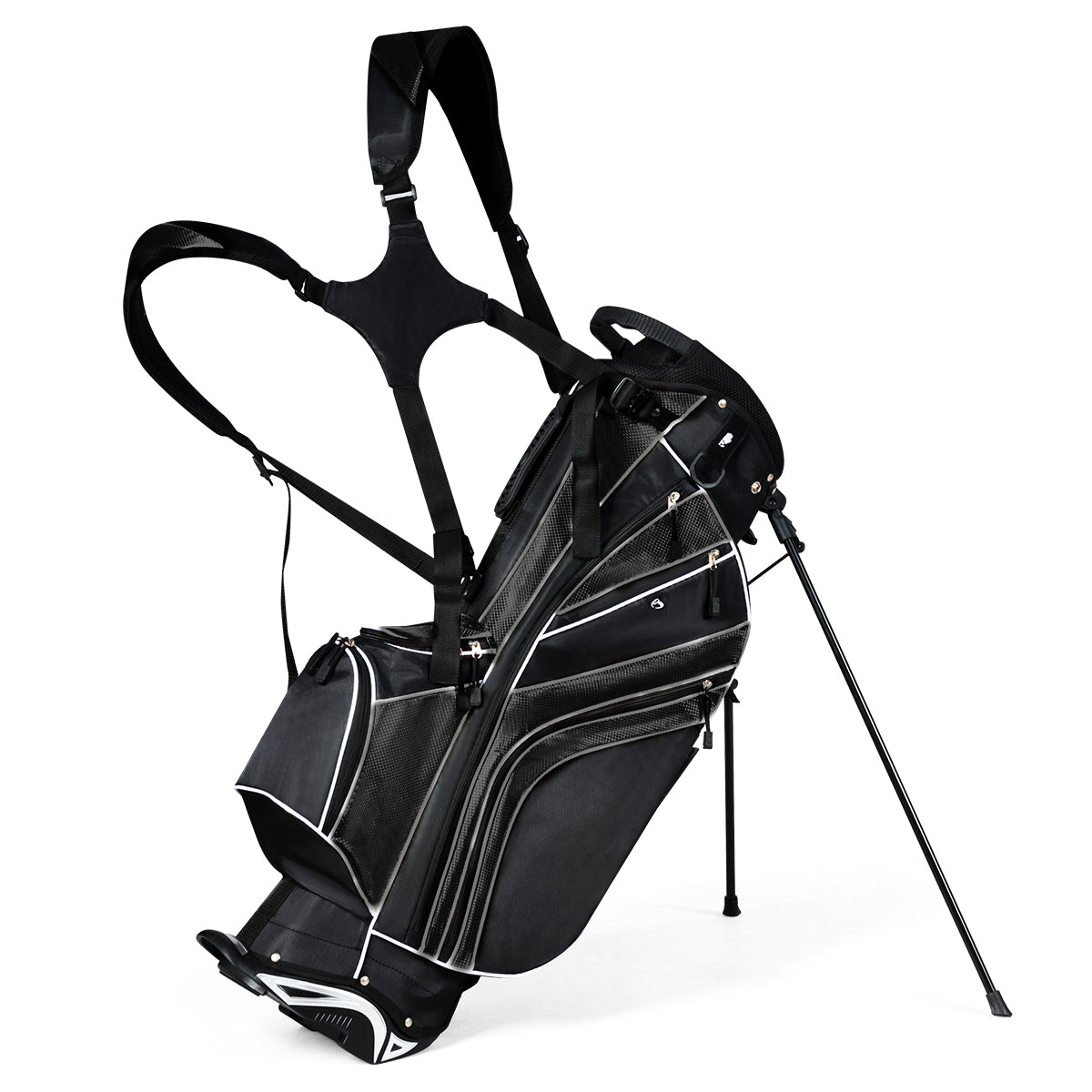 Costway Golf Stand Bag with 6 Way Divider Carry Organizer for Outdoor Use