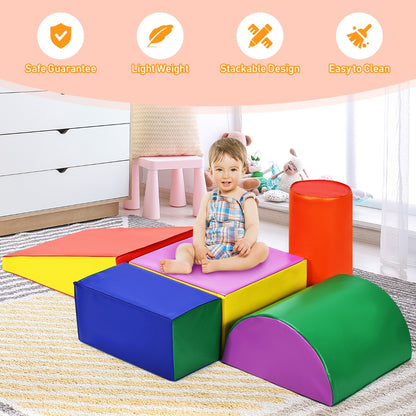 Kid Crawl Climb Foam Shapes Playset for Toddler - Multicolour