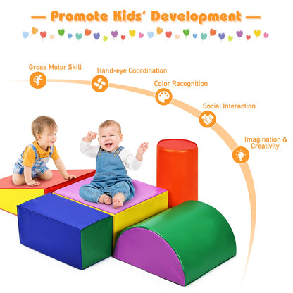 Kid Crawl Climb Foam Shapes Playset for Toddler - Multicolour