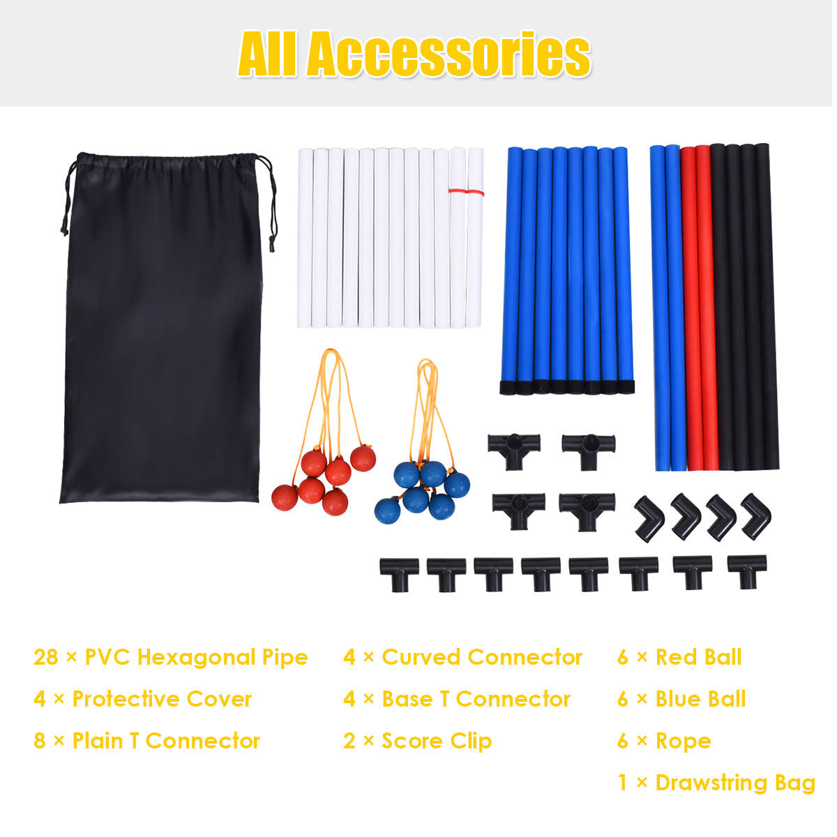 Ladder Toss Game Set with 6 PE Bolas for Leisure Play