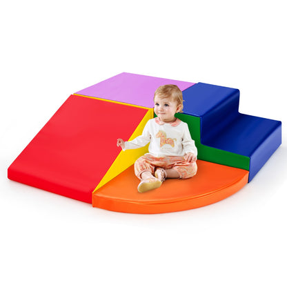 4-Piece Kids Climb Crawl Playset for Kindergarten-Orange