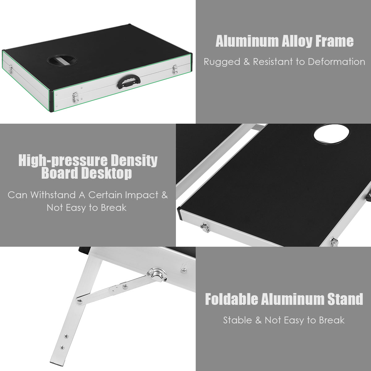 Cornhole Set with Foldable Design & Side Handle for Easy Movement