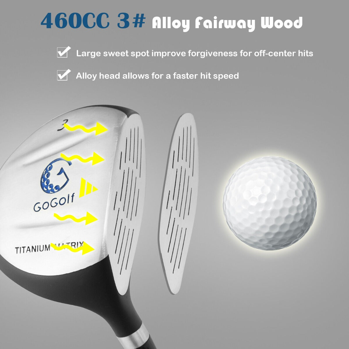 Aiming putter helps children keep putts straight while practicing accuracy on the green