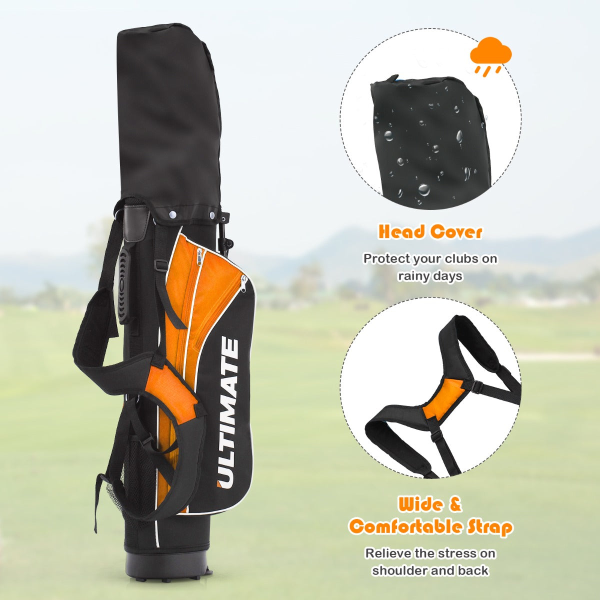 Junior Complete Golf Club Set with Lightweight Design for Kids-Yellow