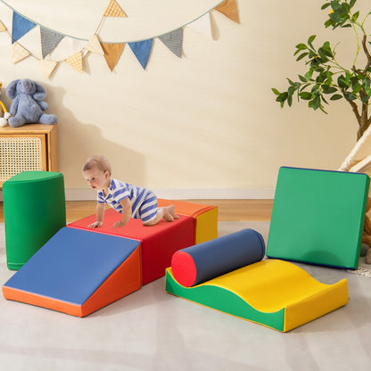 7-Piece Climb and Crawl Activity Play Set with Zippered Cover-Multicolour