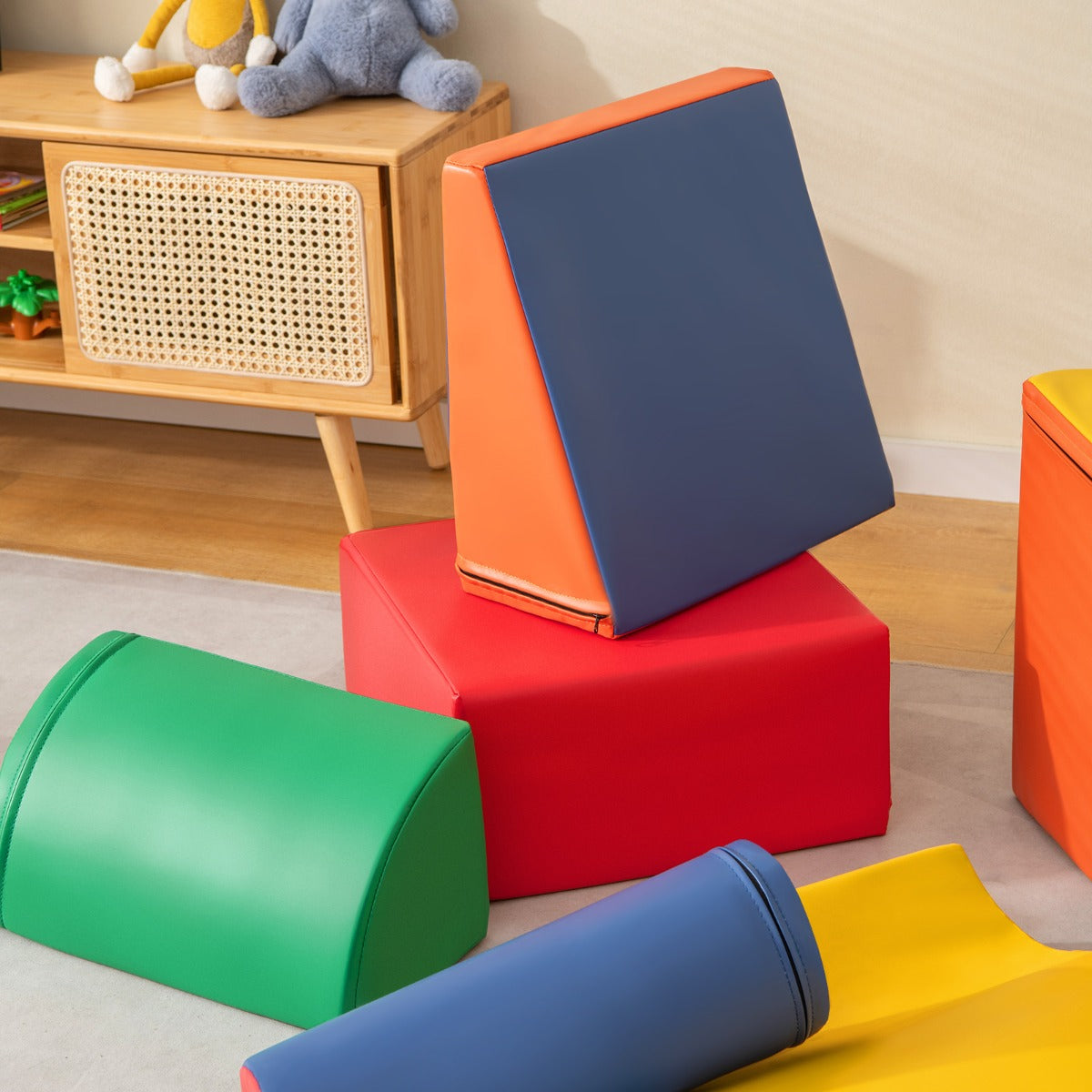 7-Piece Climb and Crawl Activity Play Set with Zippered Cover-Multicolour