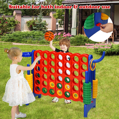 Premium Plastic Jumbo Connect 4 Game with 42 Jumbo Rings-Blue