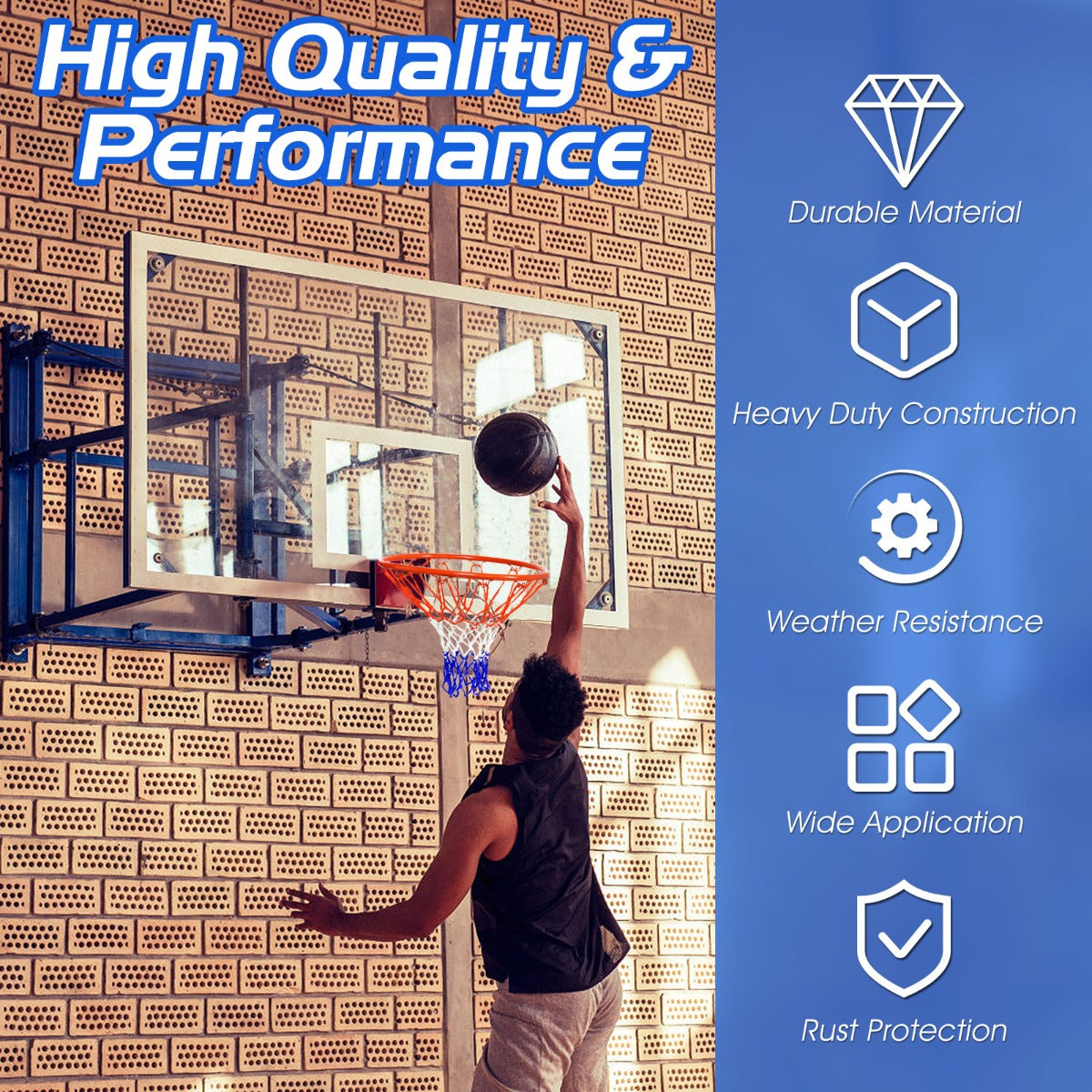 46 cm Basketball Goal Hoop for Indoor and Outdoor