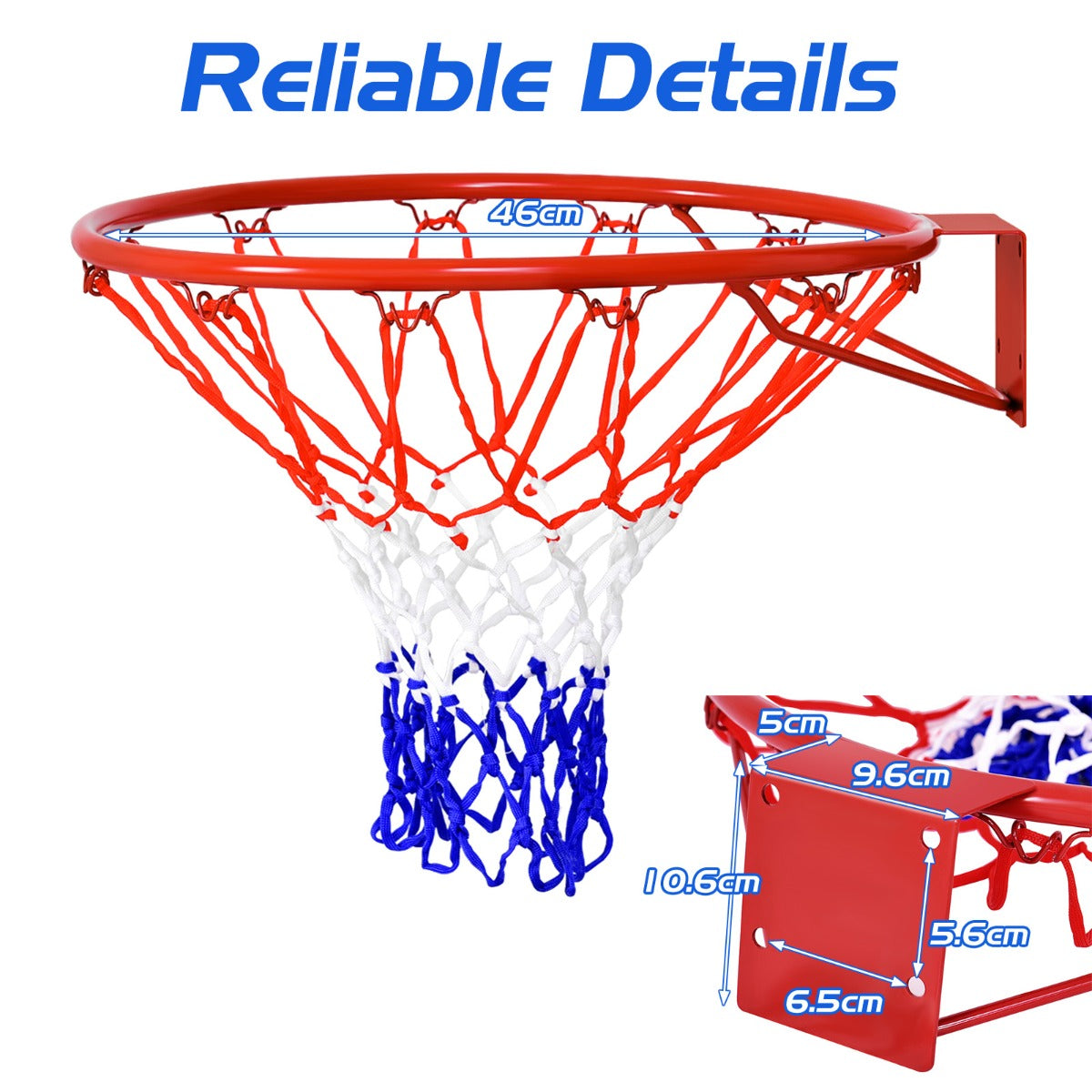 46 cm Basketball Goal Hoop for Indoor and Outdoor