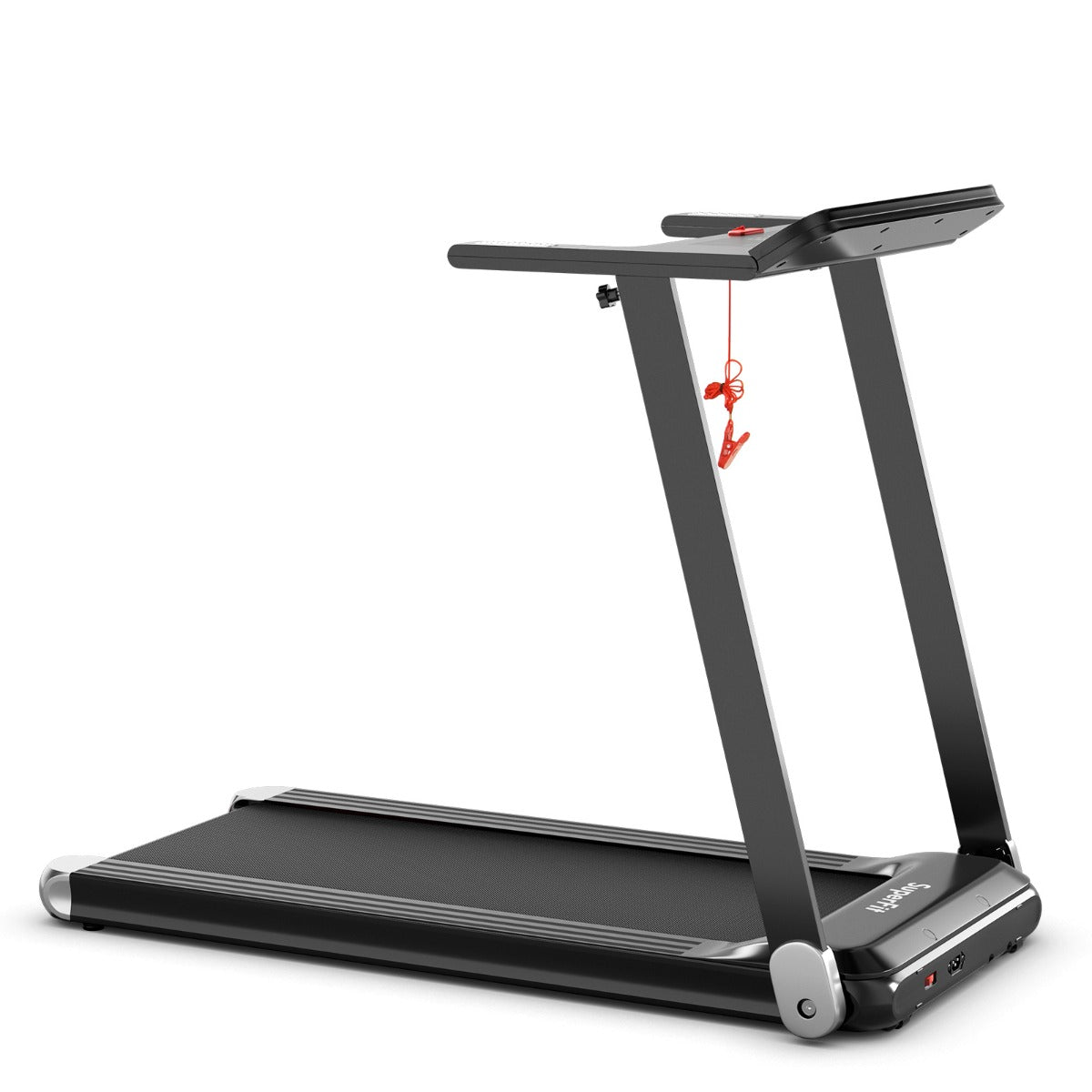 Costway Folding Electric Treadmill with 12 Preset Programs for Home-Silver