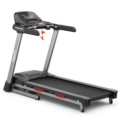 4.75HP Folding Treadmill with 15% Auto Incline for Home & Gym