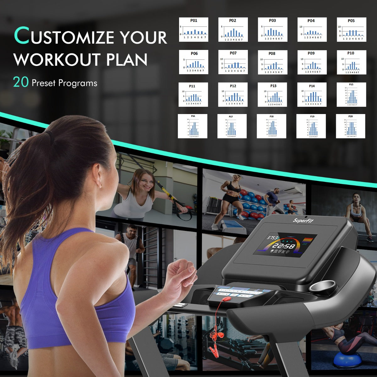 4.75 HP Treadmill with APP and Auto Incline for Home & Apartment