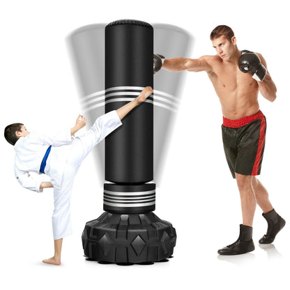MMA UFC Kick Training Punching Bag with Stand with Fillable Suction Cup Base for Adults