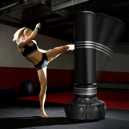 MMA UFC Kick Training Punching Bag with Stand with Fillable Suction Cup Base for Adults