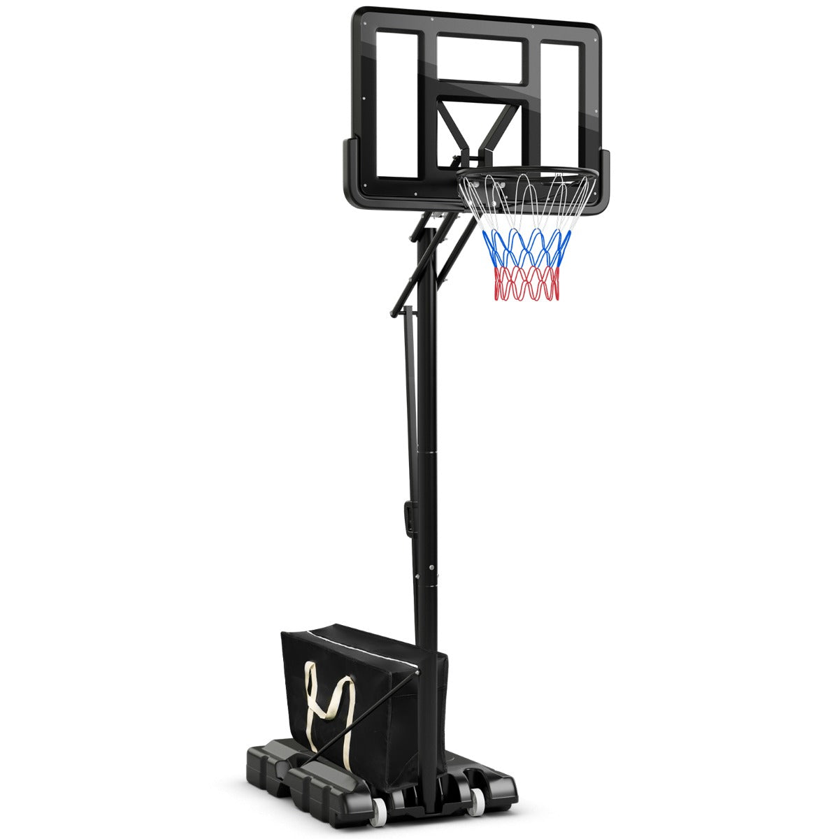 5-Level Height Adjustable Basketball Hoop Stand with Backboard for Exercise