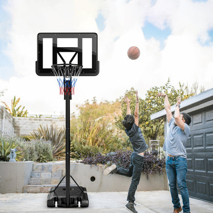 5-Level Height Adjustable Basketball Hoop Stand with Backboard for Exercise