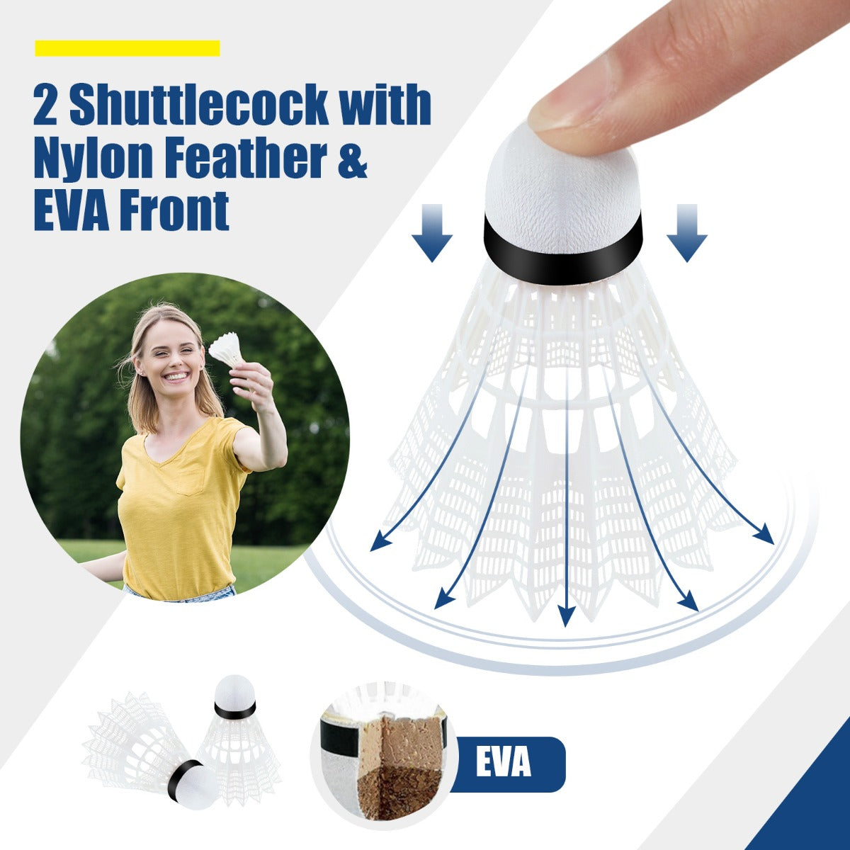 Adjustable Badminton Net Set for Backyard-310 cm