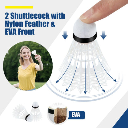 Adjustable Badminton Net Set for Backyard-420 cm