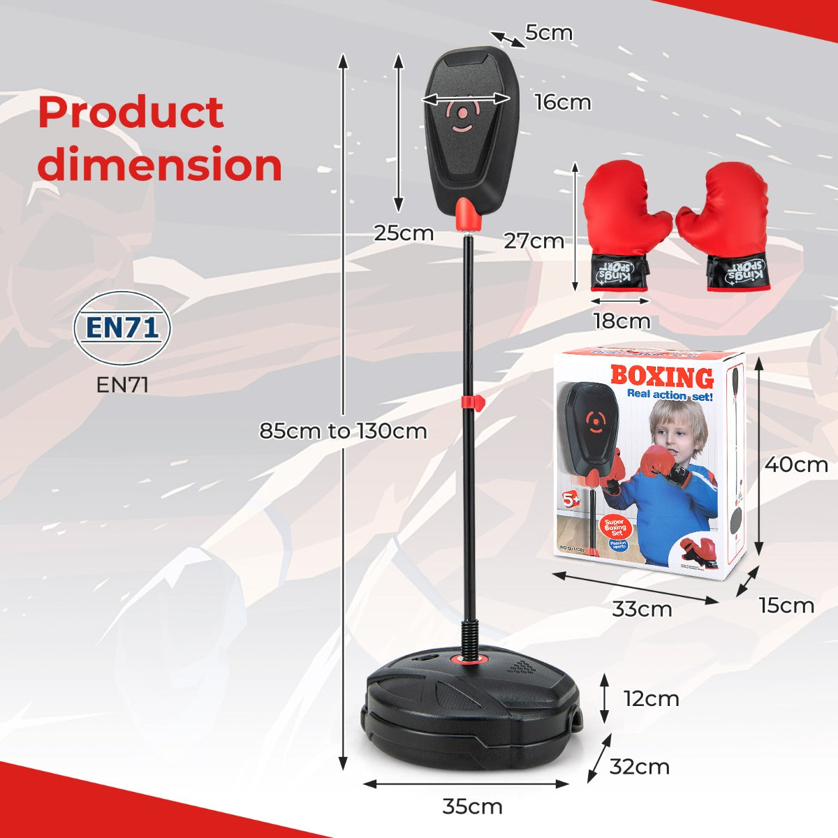 Punching Bag Boxing set with Punching Speed Ball for 5+ Years Old Boys & Girls