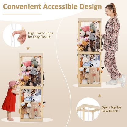 300L Large Space-saving Stuffed Toy Storage-Natural