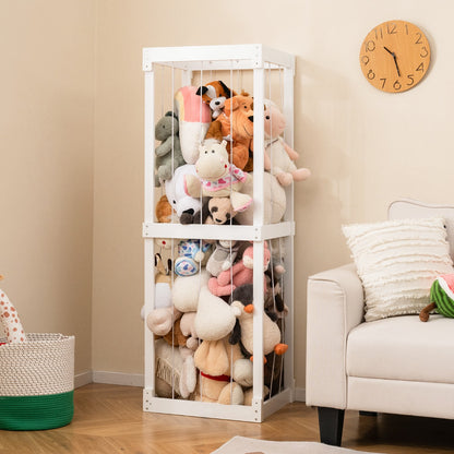300L Large Space-saving Stuffed Toy Storage-White