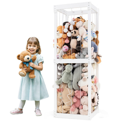 300L Large Space-saving Stuffed Toy Storage-White