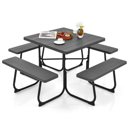 Curved benches and half-round corners provide comfortable seating with safer family-friendly details