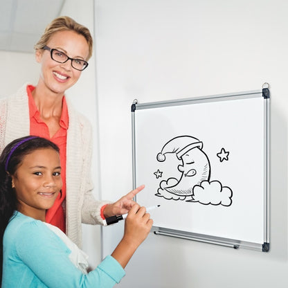 Wall Mounted Dry Erase Board with 3 Dry Erase Markers-60 x 40 CM