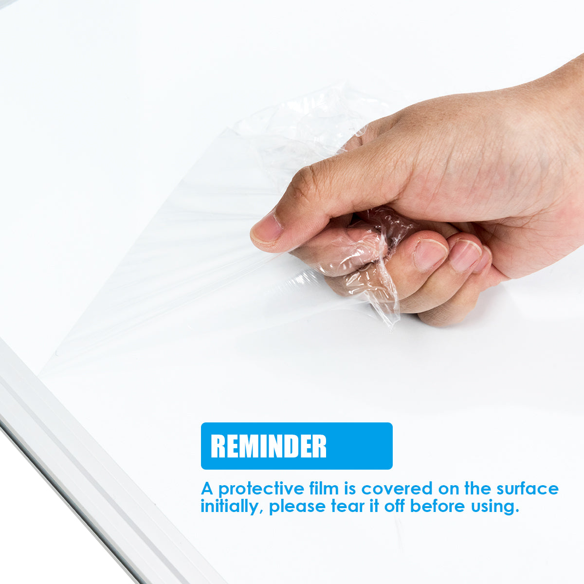 Wall Mounted Dry Erase Board with 3 Dry Erase Markers-90 x 60 CM