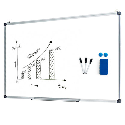 Wall Mounted Dry Erase Board with 3 Dry Erase Markers-90 x 60 CM