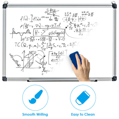 Wall Mounted Dry Erase Board with 3 Dry Erase Markers-90 x 60 CM