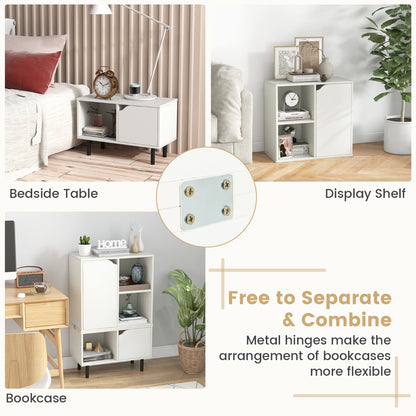 Costway Stackable Bookcase for Living Room, Bedroom, Study