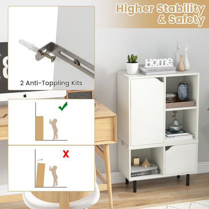 Costway Stackable Bookcase for Living Room, Bedroom, Study