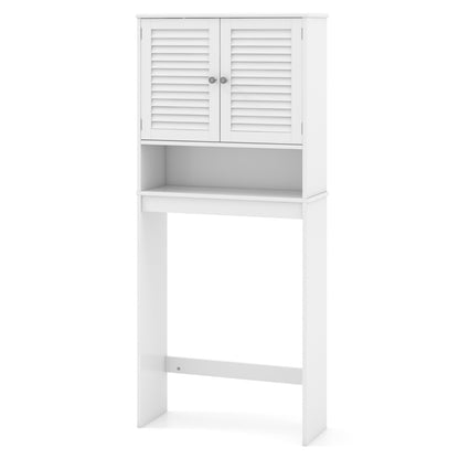Over-The-Toilet Storage Cabinet with 2-Door Cabinet and Adjustable Shelf