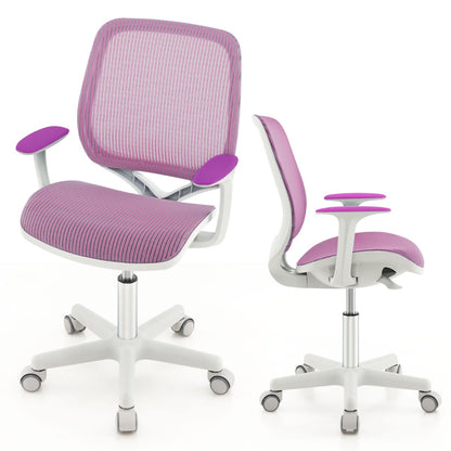 Kids Swivel Mesh Children Computer Chair with Adjustable Height-purple