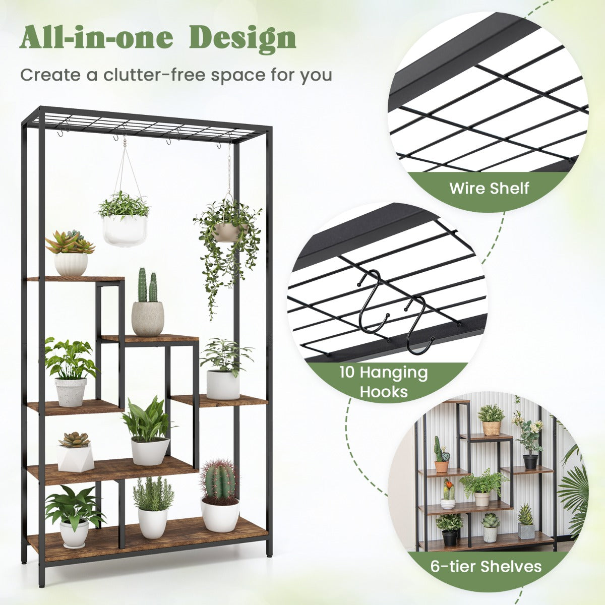 Veneered shelves feature simulated wood grain that is smooth and easy to clean