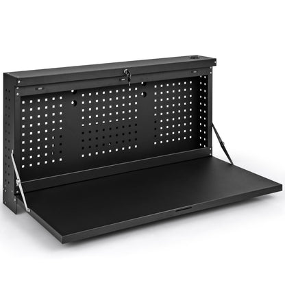2-in-1 Wall Control Pegboard Tool Organizer with Large Tabletop for Garage