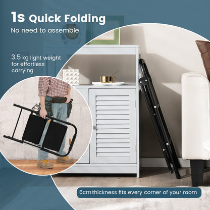 Folding Step Stool with Padded Handgrip and Wide Anti-Slip Pedal for Kitchen/Household/Garden
