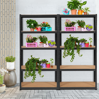 Heavy Duty Storage Rack with Adjustable Shelves for Home/ Office/ Garage-Black