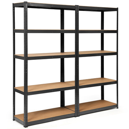 Heavy Duty Storage Rack with Adjustable Shelves for Home/ Office/ Garage-Black